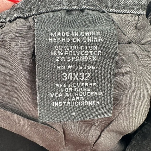 Waimea Men's Graffiti Print Artsy Colorful Black Denim Jeans Size 34 Skinny Fit - Picture 6 of 9